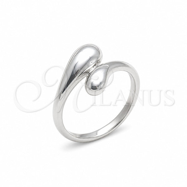 Sterling Silver Elegant Ring, Chunky and Teardrop Design, Polished, Silver Finish, 01.401.0001 (One size fits all)