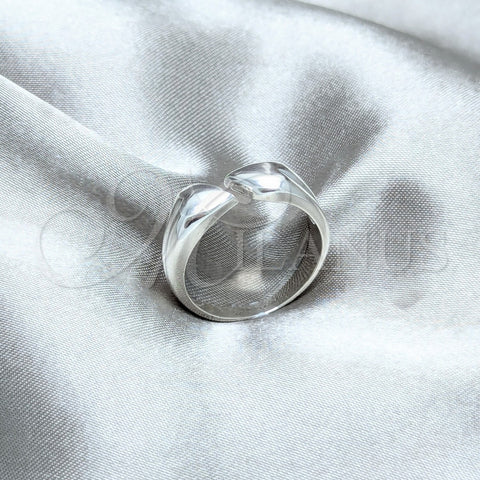 Sterling Silver Elegant Ring, Chunky and Teardrop Design, Polished, Silver Finish, 01.401.0003