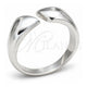 Sterling Silver Elegant Ring, Chunky and Teardrop Design, Polished, Silver Finish, 01.401.0003 (One size fits all)