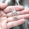 Sterling Silver Elegant Ring, Chunky and Teardrop Design, Polished, Silver Finish, 01.401.0004 (One size fits all)