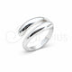 Sterling Silver Elegant Ring, Chunky and Teardrop Design, Polished, Silver Finish, 01.401.0004 (One size fits all)