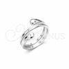 Sterling Silver Elegant Ring, Polished, Silver Finish, 01.401.0005 (One size fits all)