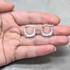 Sterling Silver Small Hoop, Chunky Design, Polished, Silver Finish, 02.401.0107.17