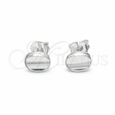 Sterling Silver Stud Earring, Polished, Silver Finish, 02.401.0109 for wholesale, main product view