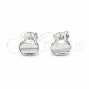 Sterling Silver Stud Earring, Polished, Silver Finish, 02.401.0109