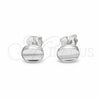 Sterling Silver Stud Earring, Polished, Silver Finish, 02.401.0109
