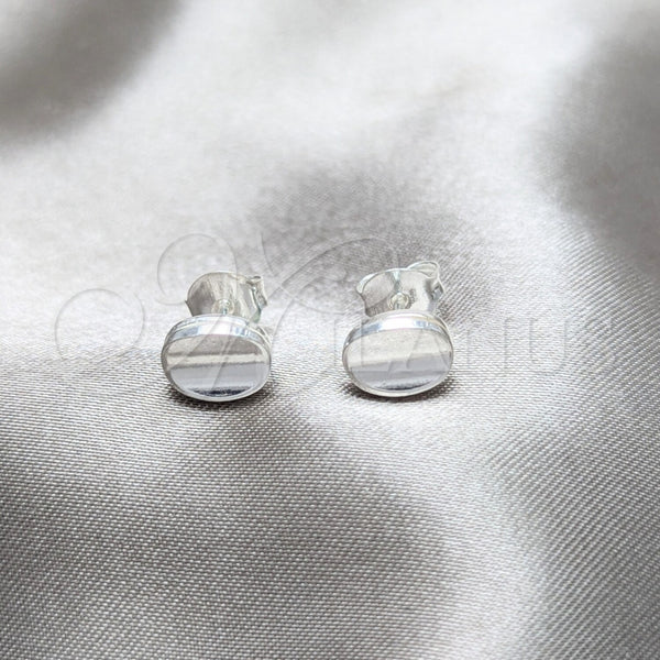 Sterling Silver Ring — Stud Earring Polished 02. — main product view — SKU 158503 | Plata 925 anillo — Stud Earring pulido 02. — SKU 158503