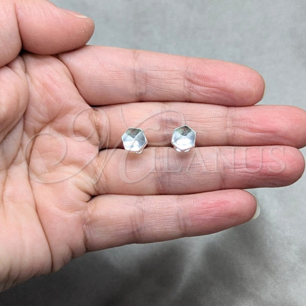 Sterling Silver Ring — Stud Earring Polished 02. — alternate product view — SKU 158504 | Plata 925 anillo — Stud Earring pulido 02. — SKU 158504