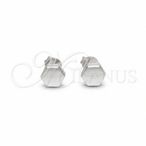 Sterling Silver Stud Earring, Polished, Silver Finish, 02.401.0110