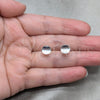 Sterling Silver Stud Earring, Polished, Silver Finish, 02.401.0111