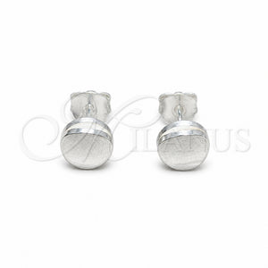 Sterling Silver Stud Earring, Polished, Silver Finish, 02.401.0111