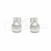 Sterling Silver Stud Earring, Polished, Silver Finish, 02.401.0111