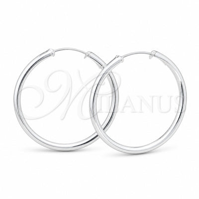 Sterling Silver Medium Hoop, Polished, Silver Finish, 02.425.0026.40 for wholesale, main product view