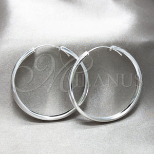 Sterling Silver Hoop Earrings — Large Hoop Polished 02. — main product view — SKU 158507 | Plata 925 aretes de aro — Large Hoop pulido 02. — SKU 158507