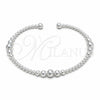 Sterling Silver Individual Bangle, Ball Design, Polished, Silver Finish, 07.393.0005.05 (04 MM Thickness, Size 5 (2.50 Diameter))