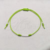 Sterling Silver Adjustable Bolo Bracelet, Ball Design, Green Algodón, Silver Finish, 03.426.0001.07 (03 MM Thickness, 7 Inches Length)