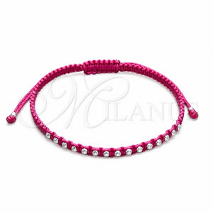 Sterling Silver Adjustable Bolo Bracelet, Ball Design, Algodón, Silver Finish, 03.426.0004.5.07 (03 MM Thickness, 7 Inches Length)
