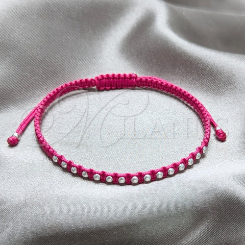 Sterling Silver Adjustable Bolo Bracelet, Ball Design, Algodón, Silver Finish, 03.426.0004.5.07 (03 MM Thickness, 7 Inches Length)