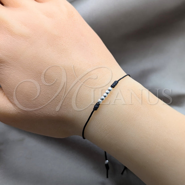 Sterling Silver Bracelet — Adjustable Bolo Bracelet Ball Design Blue Algodón 03. — alternate product view — SKU 158541 | Plata 925 brazalete — Adjustable Bolo Bracelet Ball diseño Blue Algodón 03. — SKU 158541