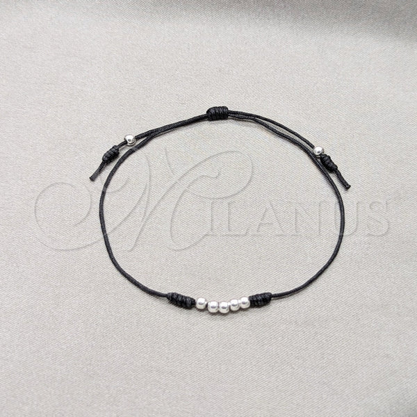 Sterling Silver Bracelet — Adjustable Bolo Bracelet Ball Design Blue Algodón 03. — main product view — SKU 158541 | Plata 925 brazalete — Adjustable Bolo Bracelet Ball diseño Blue Algodón 03. — SKU 158541