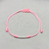 Sterling Silver Adjustable Bolo Bracelet, Ball Design, Blue Algodón, Silver Finish, 03.426.0001.3.07 (03 MM Thickness, 7 Inches Length)