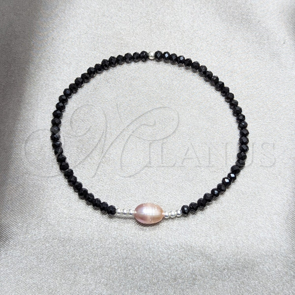 Sterling Silver Bracelet — Fancy Bracelet Ball Design with Rose Water Opal — main product view — SKU 158547 | Plata 925 brazalete — elegante Bracelet Ball diseño with Rose Water Opal — SKU 158547