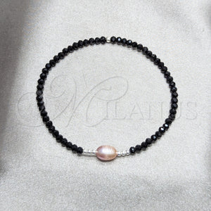 Sterling Silver Bracelet — Fancy Bracelet Ball Design with Rose Water Opal — main product view — SKU 158547 | Plata 925 brazalete — elegante Bracelet Ball diseño with Rose Water Opal — SKU 158547
