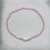 Sterling Silver Fancy Bracelet, Ball Design, with Pink Crystal and White Pearl, Polished, Silver Finish, 03.426.0021.2.07 (07 MM Thickness, 7 Inches Length)