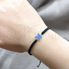 Sterling Silver Adjustable Bolo Bracelet, Ball and Butterfly Design, with Light Sapphire Crystal, Algodón, Silver Finish, 03.426.0028.07 (10 MM Thickness, 7 Inches Length)