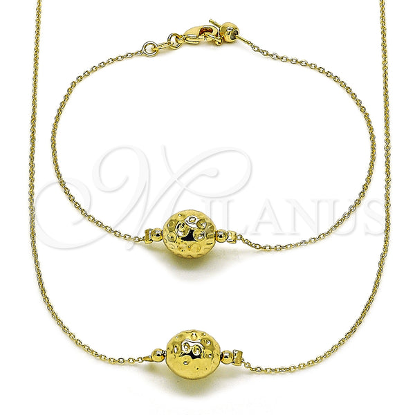 Gold Filled Bracelet — Necklace and Bracelet Ball and Rolo Design Polished — main product view — SKU 158566 | Oro Laminado brazalete — Necklace and Bracelet Ball and Rolo diseño pulido — SKU 158566