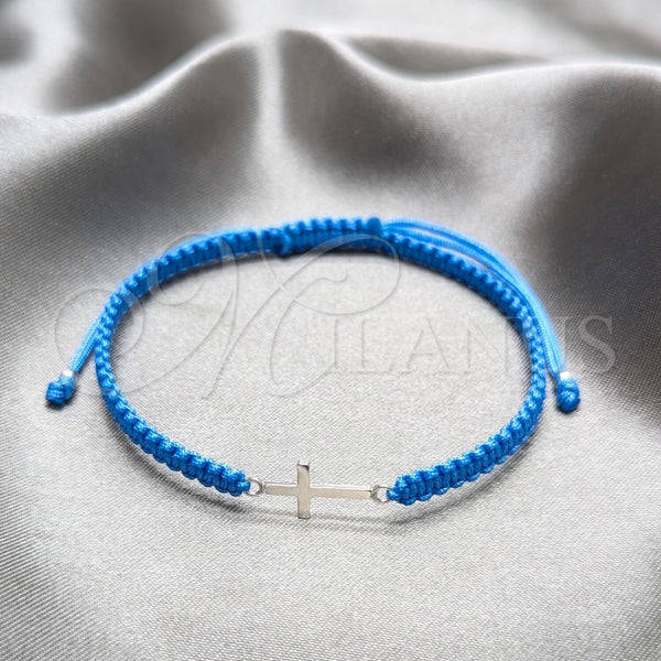 Sterling Silver Bracelet — Adjustable Bolo Bracelet Cross Design Algodón 03. 03 — alternate product view — SKU 158591 | Plata 925 brazalete — Adjustable Bolo Bracelet cruz diseño Algodón 03. 03 — SKU 158591