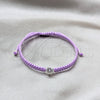 Sterling Silver Adjustable Bolo Bracelet, with White Cubic Zirconia, Algodón, Silver Finish, 03.426.0045.07 (04 MM Thickness, 7 Inches Length)