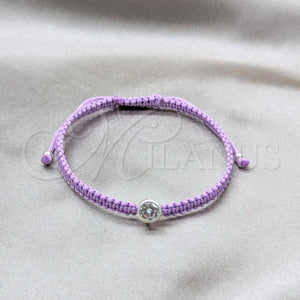 Sterling Silver Bracelet — Adjustable Bolo Bracelet with White Cubic Zirconia Algodón — main product view — SKU 158599 | Plata 925 brazalete — Adjustable Bolo Bracelet with blanco Cubic Zirconia Algodón — SKU 158599