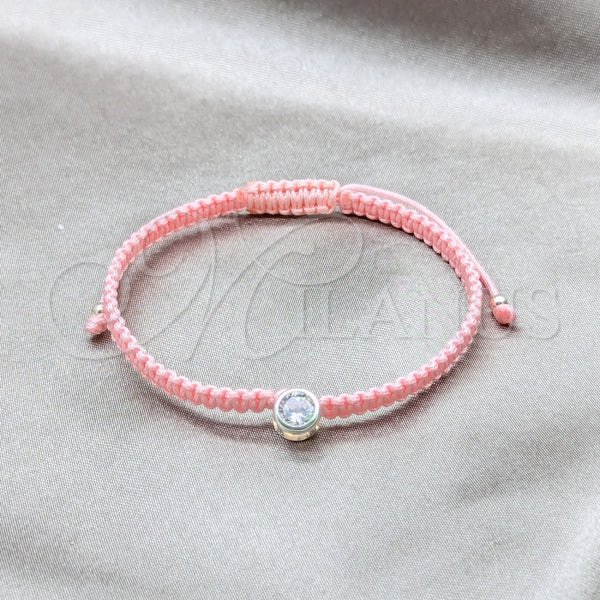 Sterling Silver Bracelet — Adjustable Bolo Bracelet with White Cubic Zirconia Algodón — main product view — SKU 158600 | Plata 925 brazalete — Adjustable Bolo Bracelet with blanco Cubic Zirconia Algodón — SKU 158600