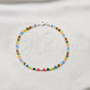 Sterling Silver Fancy Bracelet, Ball Design, with Multicolor Crystal, Polished, Silver Finish, 03.426.0048.07