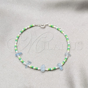 Sterling Silver Bracelet — Fancy Bracelet Ball Design with White Pearl and — main product view — SKU 158605 | Plata 925 brazalete — elegante Bracelet Ball diseño with blanco Pearl and — SKU 158605