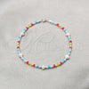 Sterling Silver Fancy Bracelet, Ball Design, with White Pearl and Multicolor Crystal, Polished, Silver Finish, 03.426.0056.07 (06 MM Thickness, 7 Inches Length)