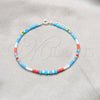 Sterling Silver Fancy Bracelet, Ball Design, with White Pearl and Multicolor Crystal, Polished, Silver Finish, 03.426.0057.07 (04 MM Thickness, 7 Inches Length)