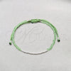 Sterling Silver Bracelet — Adjustable Bolo Bracelet Ball Design with Peridot Crystal — alternate product view — SKU 158615 | Plata 925 brazalete — Adjustable Bolo Bracelet Ball diseño with Peridot cristal — SKU 158615