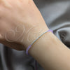 Sterling Silver Adjustable Bolo Bracelet, Ball Design, with Violet Crystal, Polished, Silver Finish, 03.426.0058.1.07 — alternate product view — SKU 158617 | Sterling Silver Adjustable Bolo Bracelet, Ball diseño, with Violet cristal, pulido, Silver Finish, 03.426.0058.1.07 — vista alternativa — SKU 158617