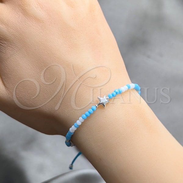 Sterling Silver Bracelet — Adjustable Bolo Bracelet Ball and Star Design with — alternate product view — SKU 158620 | Plata 925 brazalete — Adjustable Bolo Bracelet Ball and estrella diseño with — SKU 158620