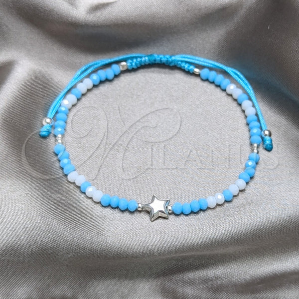 Sterling Silver Bracelet — Adjustable Bolo Bracelet Ball and Star Design with — main product view — SKU 158620 | Plata 925 brazalete — Adjustable Bolo Bracelet Ball and estrella diseño with — SKU 158620