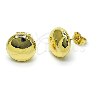 Gold Filled Ring — Stud Earring Hollow Design Polished 02. — main product view — SKU 158626 | Oro Laminado anillo — Stud Earring Hollow diseño pulido 02. — SKU 158626