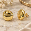 Oro Laminado Stud Earring, Gold Filled Style Hollow Design, Polished, Golden Finish, 02.163.0348