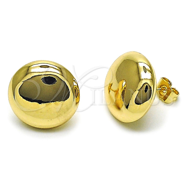 Gold Filled Ring — Stud Earring Hollow Design Polished 02. — main product view — SKU 158628 | Oro Laminado anillo — Stud Earring Hollow diseño pulido 02. — SKU 158628