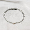 Sterling Silver Bracelet — Adjustable Bolo Bracelet Ball Design with White Pearl — alternate product view — SKU 158631 | Plata 925 brazalete — Adjustable Bolo Bracelet Ball diseño with blanco Pearl — SKU 158631