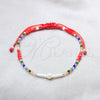 Sterling Silver Adjustable Bolo Bracelet, Ball Design, with White Pearl and Multicolor Crystal, Polished, Silver Finish, 03.426.0068.07 (06 MM Thickness, 7 Inches Length)