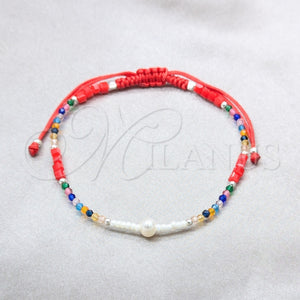 Sterling Silver Bracelet — Adjustable Bolo Bracelet Ball Design with White Pearl — main product view — SKU 158638 | Plata 925 brazalete — Adjustable Bolo Bracelet Ball diseño with blanco Pearl — SKU 158638