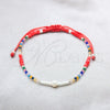 Sterling Silver Adjustable Bolo Bracelet, Ball Design, with White Pearl and Multicolor Crystal, Polished, Silver Finish, 03.426.0068.07 (06 MM Thickness, 7 Inches Length)