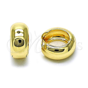 Gold Filled Hoop Earrings — Huggie Hoop Polished 02. — main product view — SKU 158660 | Oro Laminado aretes de aro — Huggie Hoop pulido 02. — SKU 158660